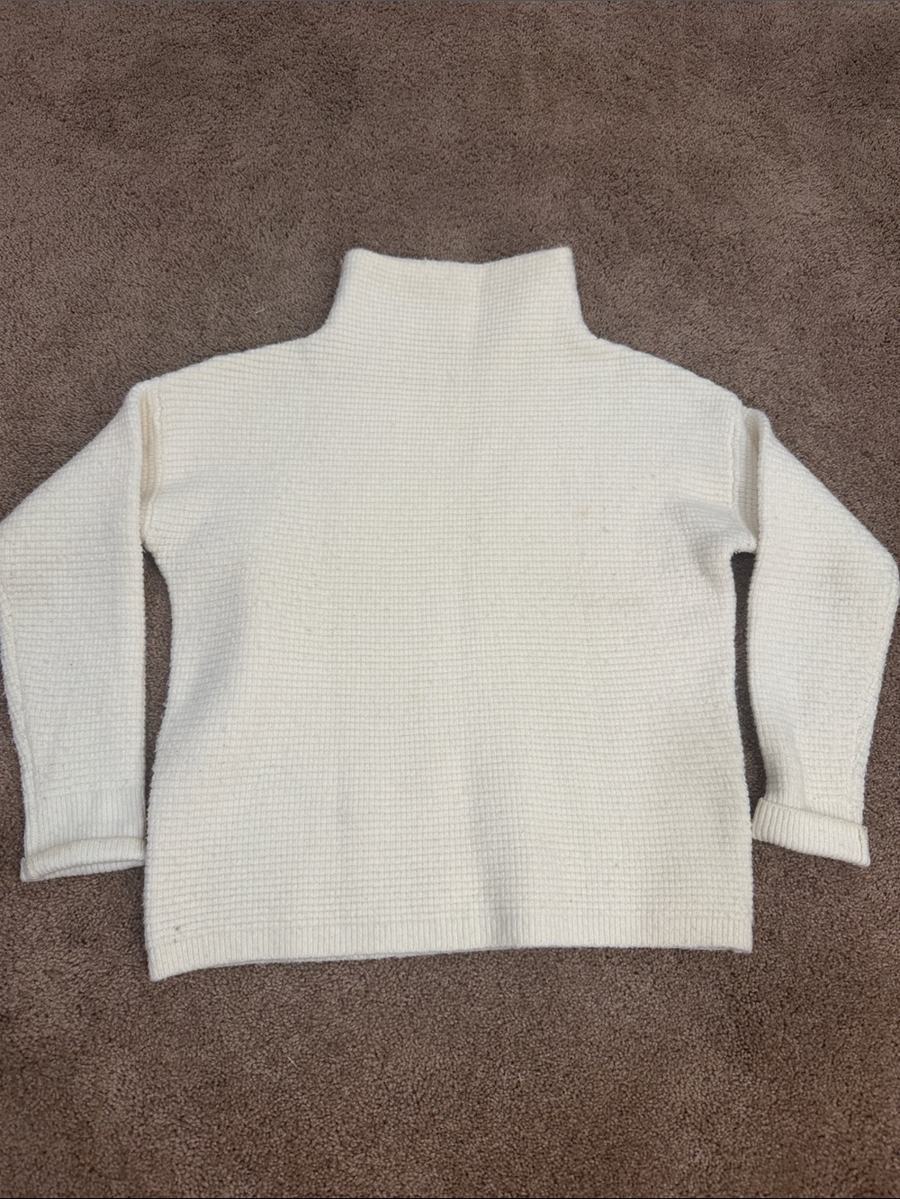 Madewell Cream Cowl Neck Knit Sweater